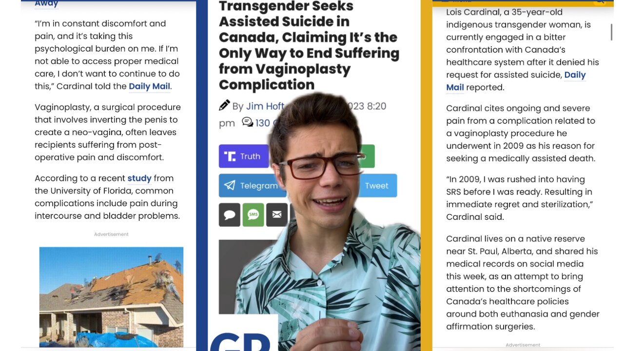 Victor Reacts: Horrific! Transgender Seeks to be Euthanized to Escape Trauma of “Transition”