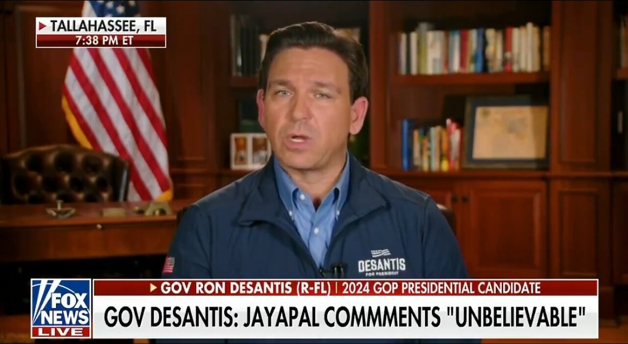 DeSantis Unloads On Rep Jayapal's Disgusting Comments