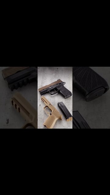 Changing out the grip of a SIG P320-M18 with a Wilson Combat Grip Module - Stop Motion #Shorts