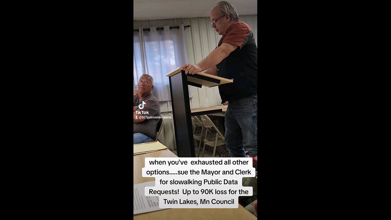 9/3/2= Mayor & City Clerk in Twin Lakes MN breaking the law together like bedfellows!