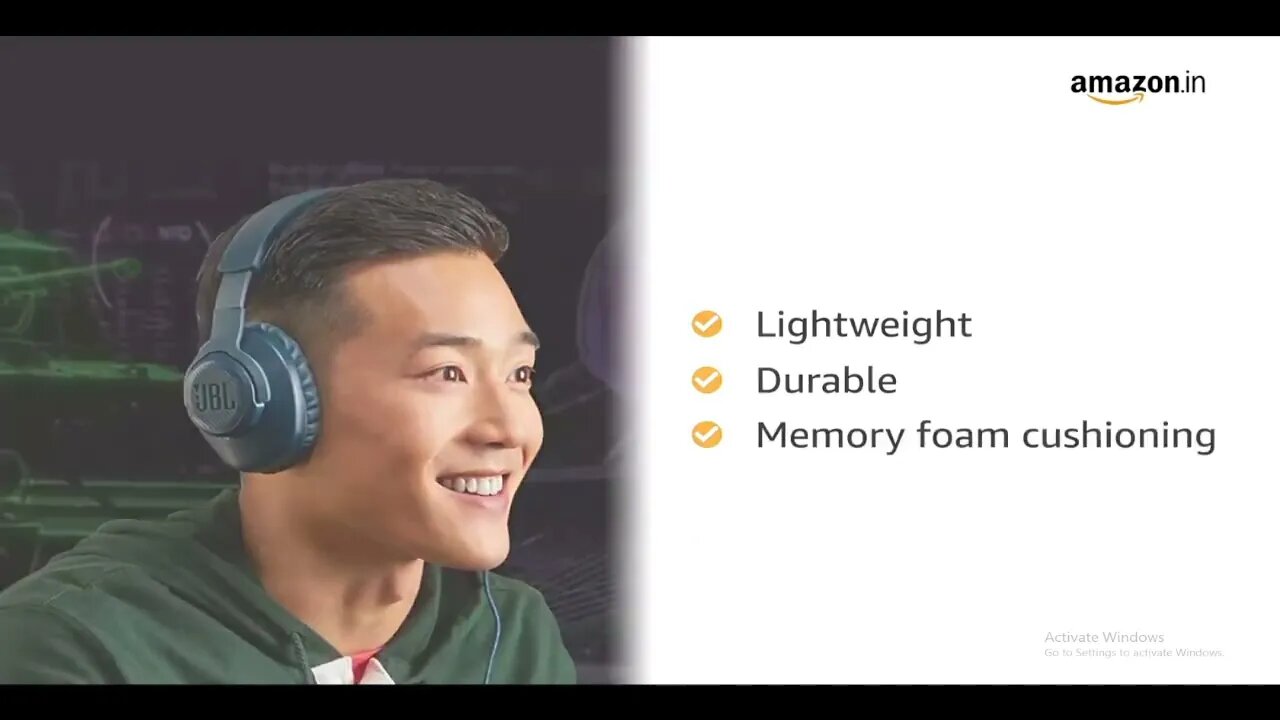 JBL Quantum 100, Wired Over-Ear Gaming Headphones with Detachable Mic