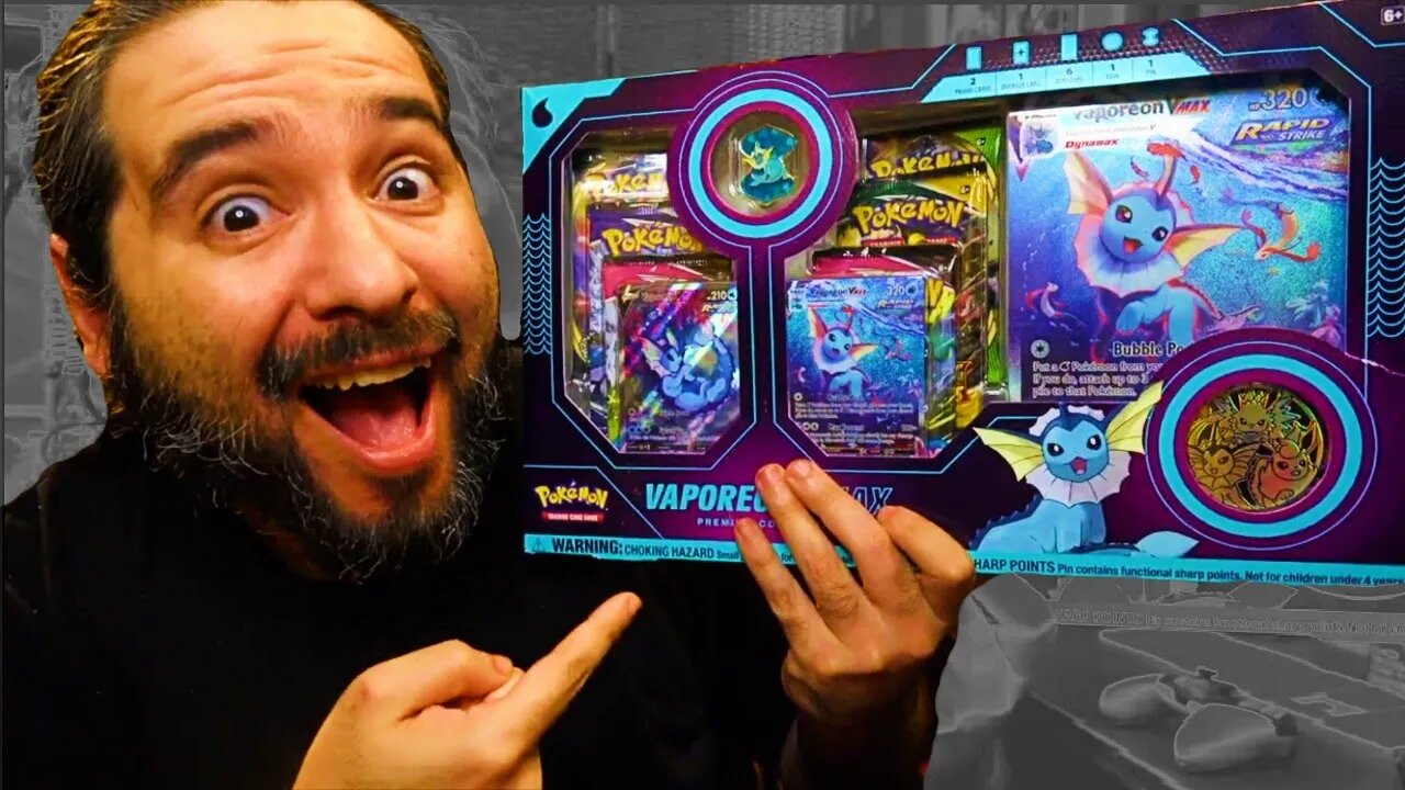 WASTE OF MONEY? Vaporeon VMAX PREMIUM Collection Box Opening! | 8-Bit Eric