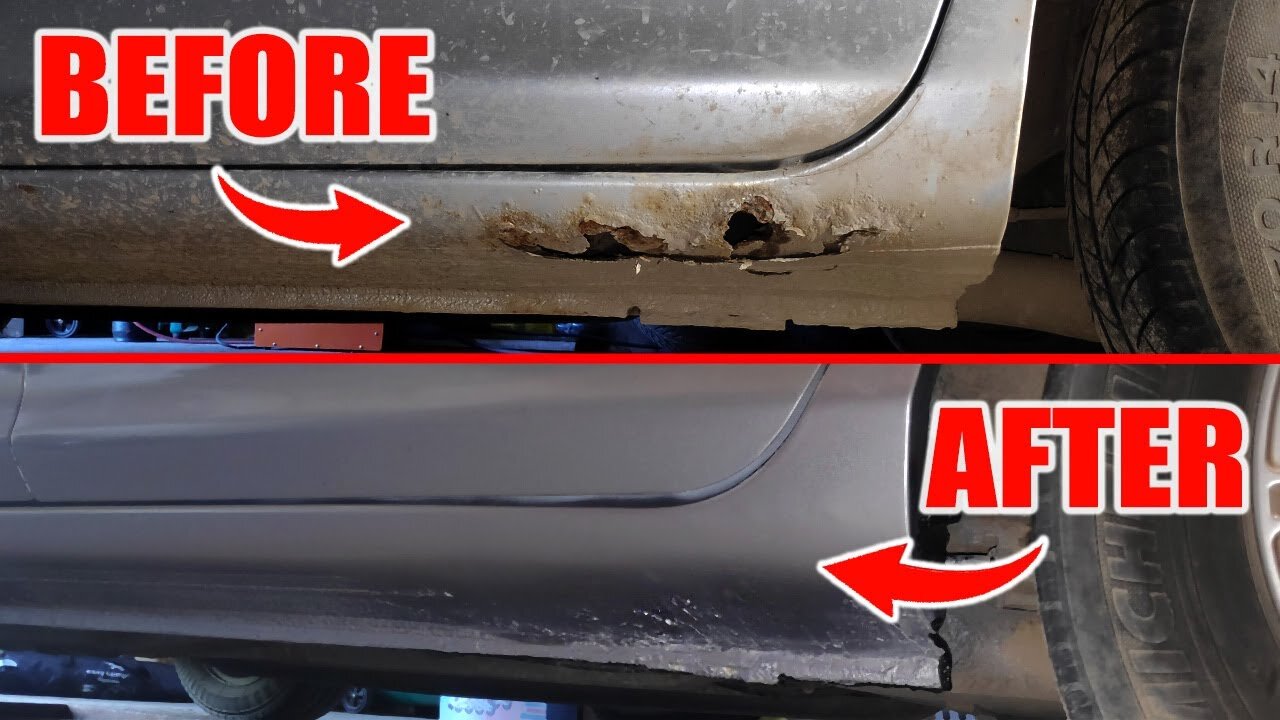 How To Fix Big Rust Holes On Your Car | Honda Civic 2001