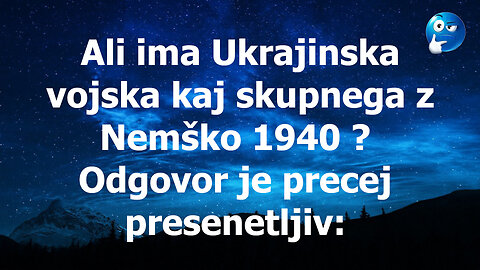 Morda nenavadno vprašanje a smiselno, ali ima Ukrajinska vojska kaj skupnega z Nemško 1940