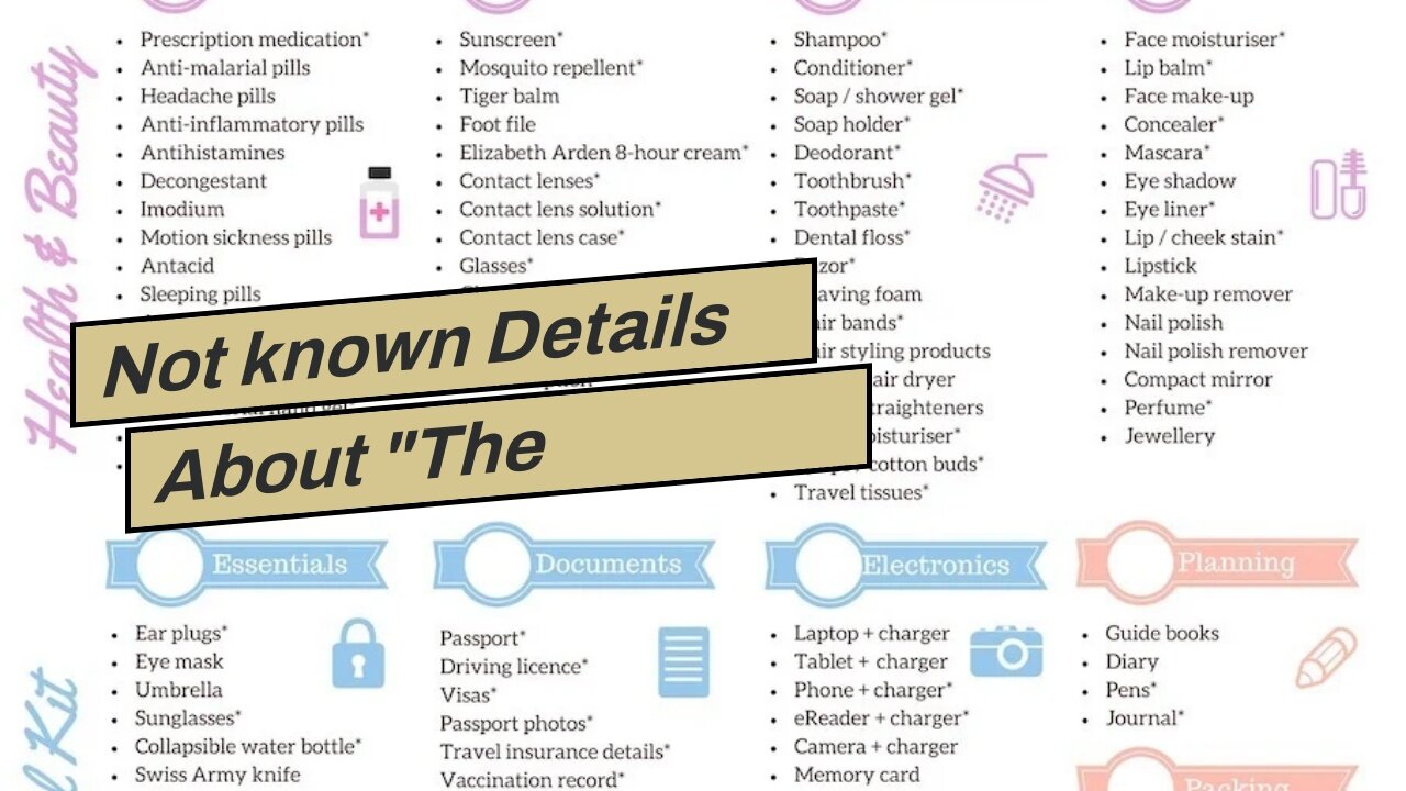 Not known Details About "The Ultimate Packing List for the Modern Day Digital Nomad"