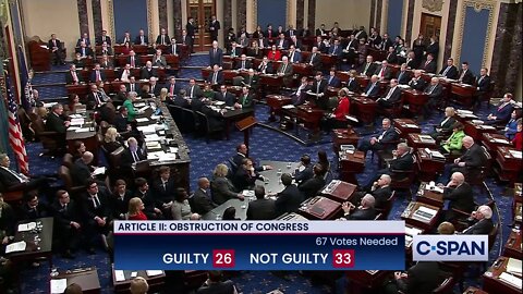U.S. Senate ACQUITS President Trump on Article II: Obstruction of Congress, 47-53.