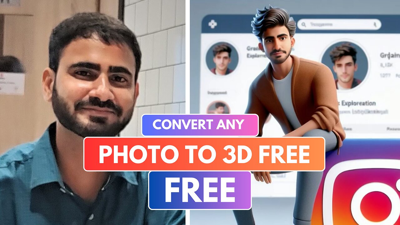 Convert any photo to 3D free with the help of AI