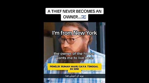 Kabbalist Talmudic Jew from Long Island, NY steals Palestinian home on private property.