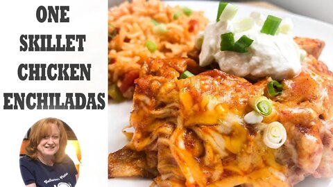 ONE SKILLET CHICKEN ENCHILADAS RECIPE | Easy 30 Minute Meal
