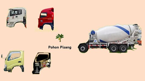 Tebak Gambar Truck Molen Semen Dengan Benar || Yang Manakah Kepalanya