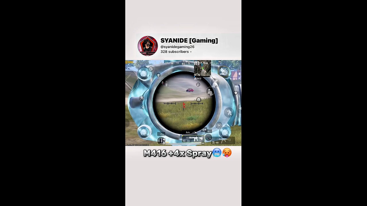 M416+4x spray 😱😱🥵