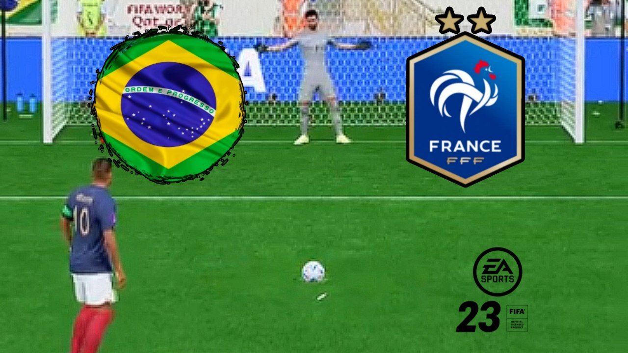 France vs Brazil penaulty shootout | FIFA 23 Gameplay | Neymar jr vs Kylian Mbappe