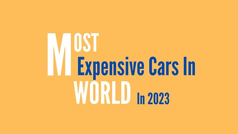 Most Expensive Cars in the World