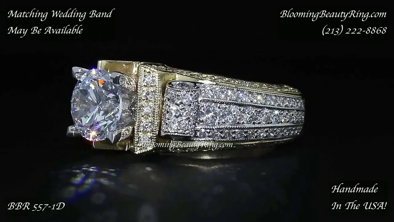 BBR 557 1D The Most Unique Handmade In The USA Diamond Engagement Ring