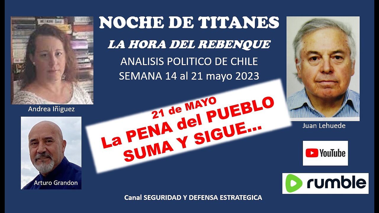 NOCHE DE TITANES... 21 de Mayo LA PENA DEL PUEBLO SUMA Y SIGUE...