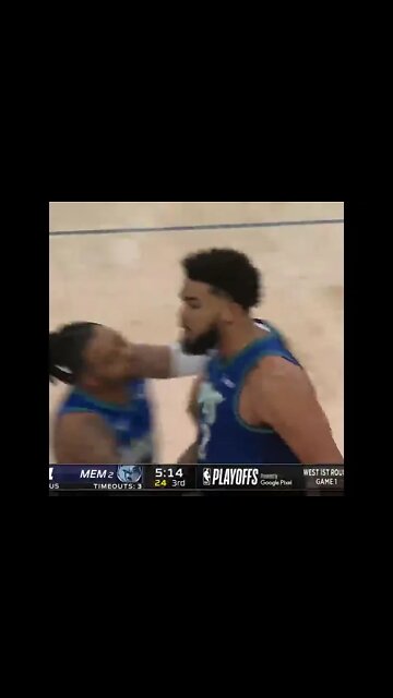 KAT dunks on Jaren Jackson Jr. 😤 #shorts