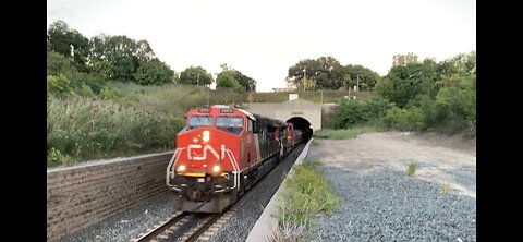 Canadian National exiting the Port Huron Tunnel