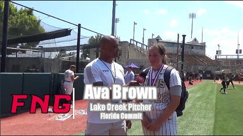 Lake Creek P Ava Brown After Defeating Comal Canyon 8-0 to Win 5a State Title