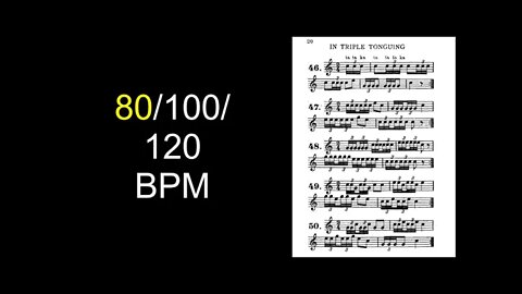 V S Safranek Complete [Method for Bugle] - Exercises from 046 to 050 (Triple Tongue)