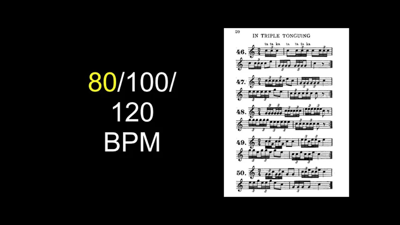 V S Safranek Complete [Method for Bugle] - Exercises from 046 to 050 (Triple Tongue)