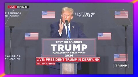 PRESIDENT TRUMP RALLY SPEECH IN DERRY, NEW HAMPSHIRE - OCTOBER 23, 2023