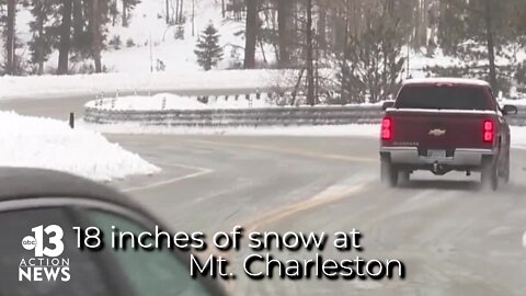 If you want to visit Mt. Charleston, make sure you're prepared for the snow