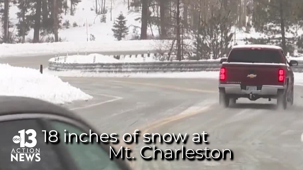 If you want to visit Mt. Charleston, make sure you're prepared for the snow