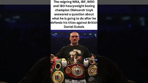 Oleksandr Usyk is set to become Ukraine's President. #shorts