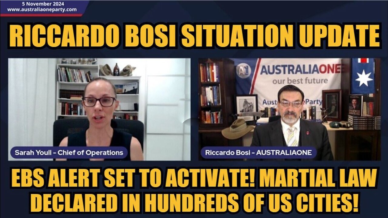 Riccardo Bosi Update: "EBS Alert Set to Activate! Martial Law Declared in Hundreds of US Cities"