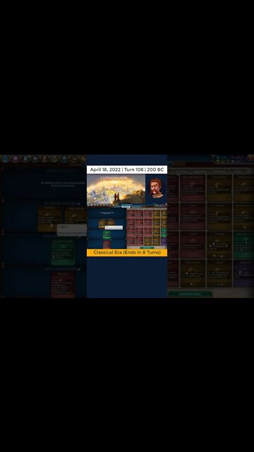 #oneturnadaychallenge #civ6 – Turn 108 - SERFDOM! #shorts