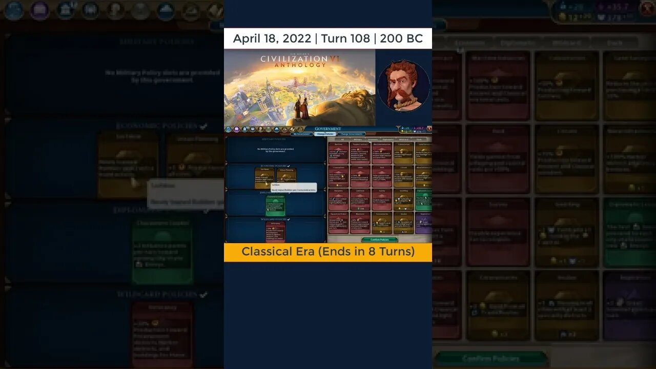 #oneturnadaychallenge #civ6 – Turn 108 - SERFDOM! #shorts