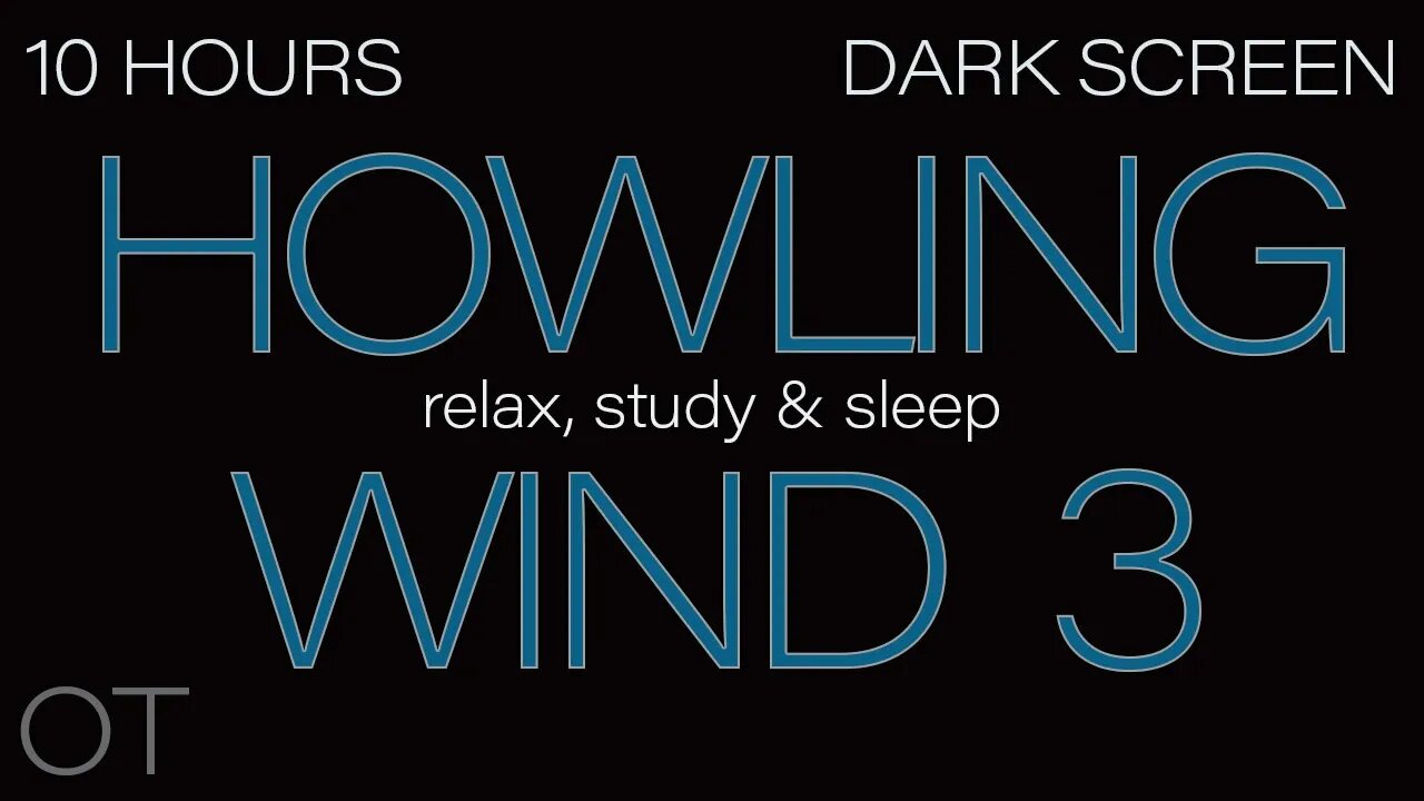 HOWLING WIND Sounds for Sleeping| Relaxing| Studying| BLACK SCREEN| Real Storm Sounds| 10 HOURS VER3