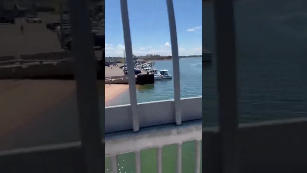 A bridge above the beach