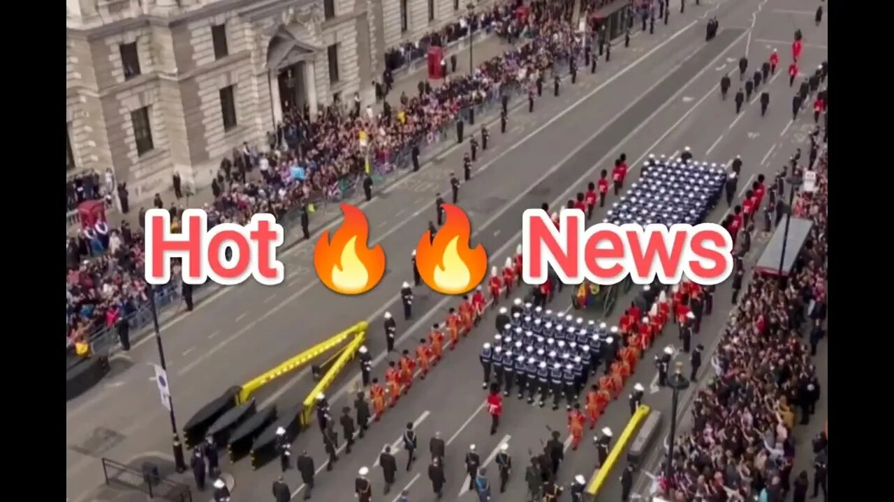 PROCESSION ARREST Man 'arrested after trying to jump over the barriers' as Queen's coffin begins its