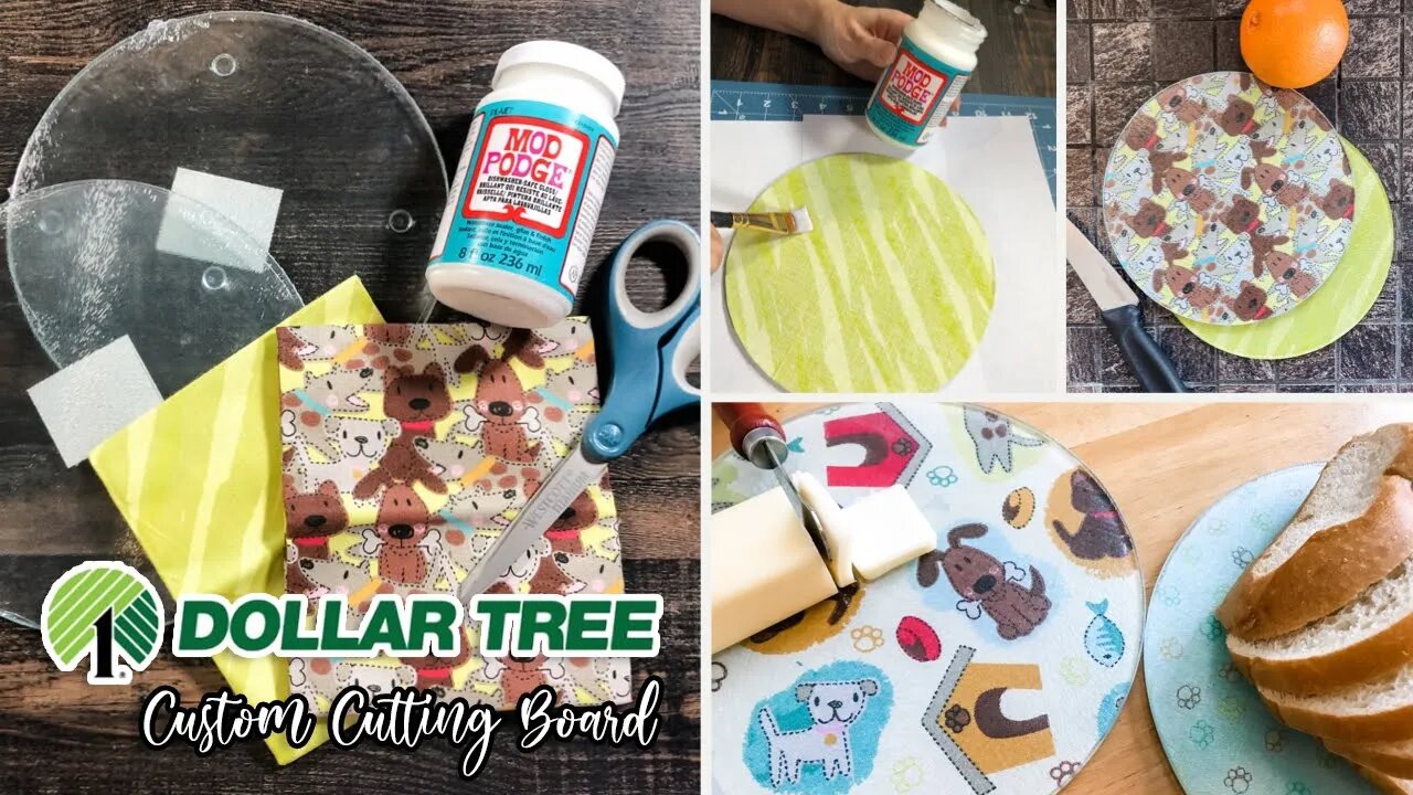 Dollar Tree DIY - Darling Dogs Cutting Board