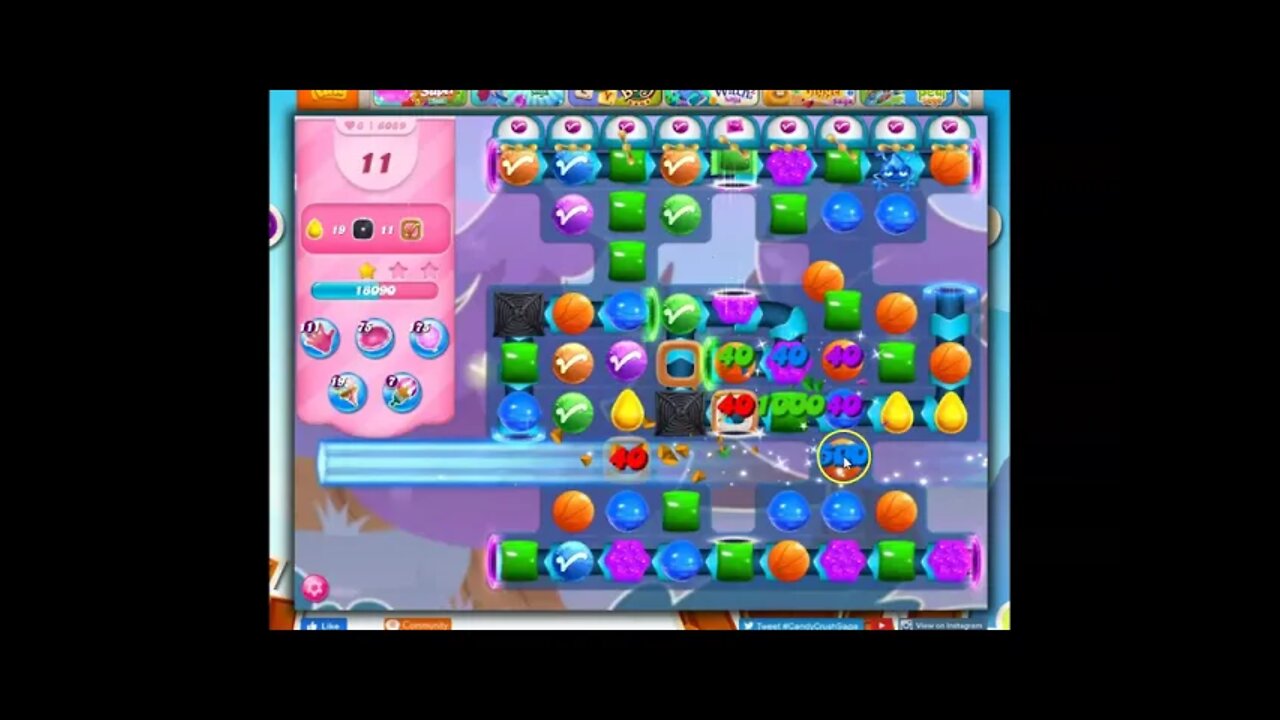 Candy Crush Level 6089 Talkthrough, 24 Moves 0 Boosters