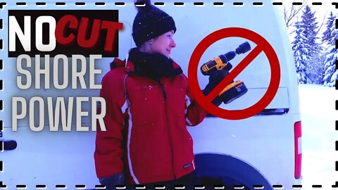 Watch this before you cut a hole in your van!! | DIY shore power without tools or cutting.