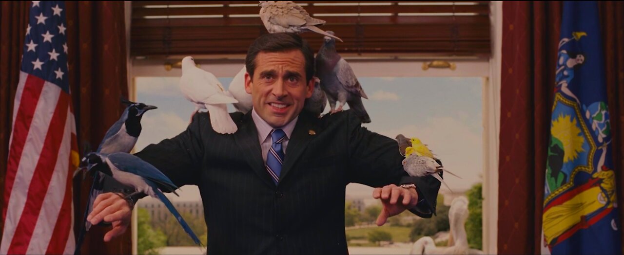 Steve Carell trae animales a la oficina Regreso del todopoderoso Clip en Español