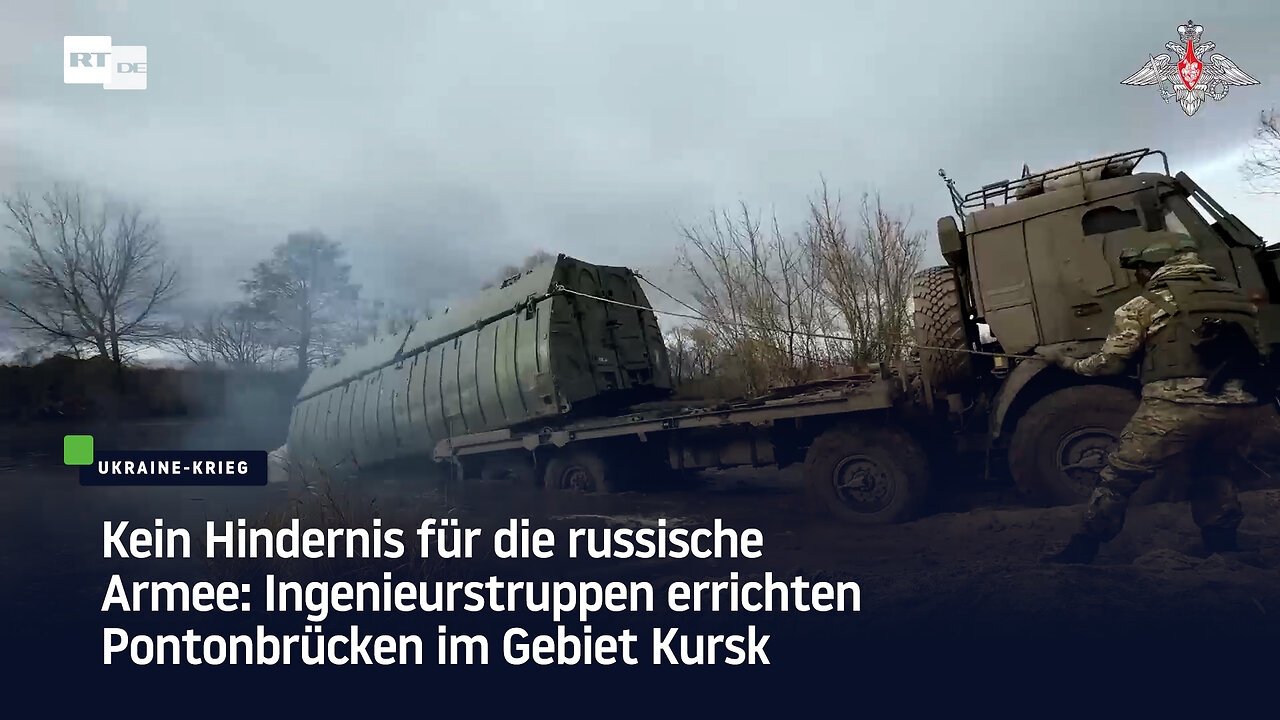 Kein Hindernis für die russische Armee: Ingenieurstruppen errichten Pontonbrücken im Gebiet Kursk