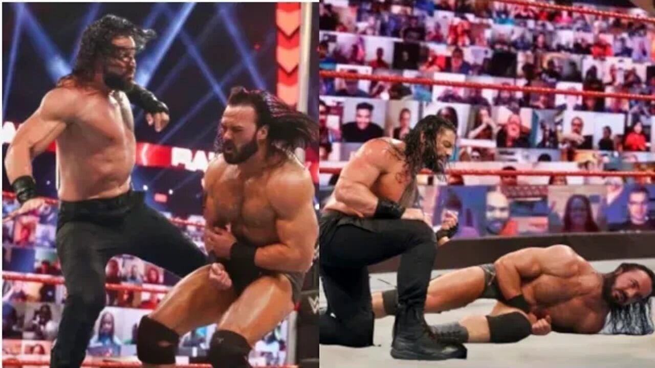 ROMAN REIGNS ATTACK DREW MCINTYRE // Roman Reigns VS. DREW MCINTYRE // Roman Reigns Attitude🔥👿⚡💯✅