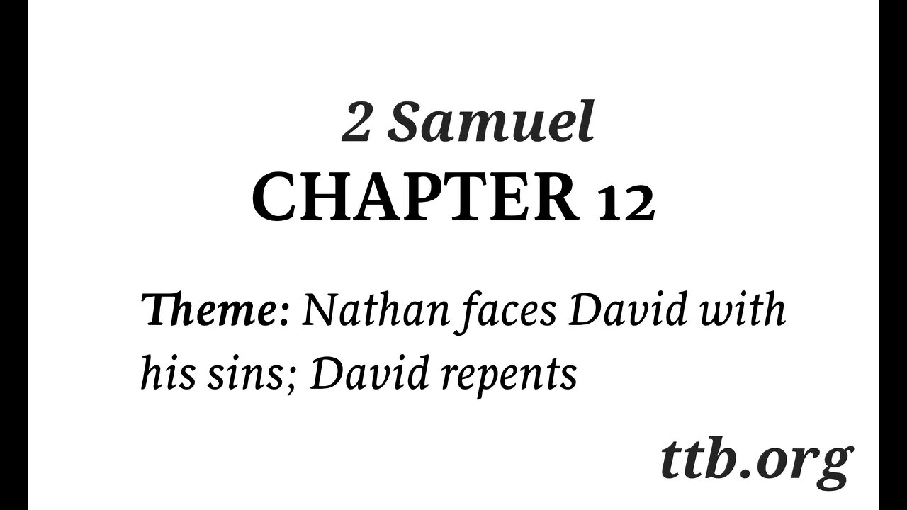 2 Samuel Chapter 12 (Bible Study)