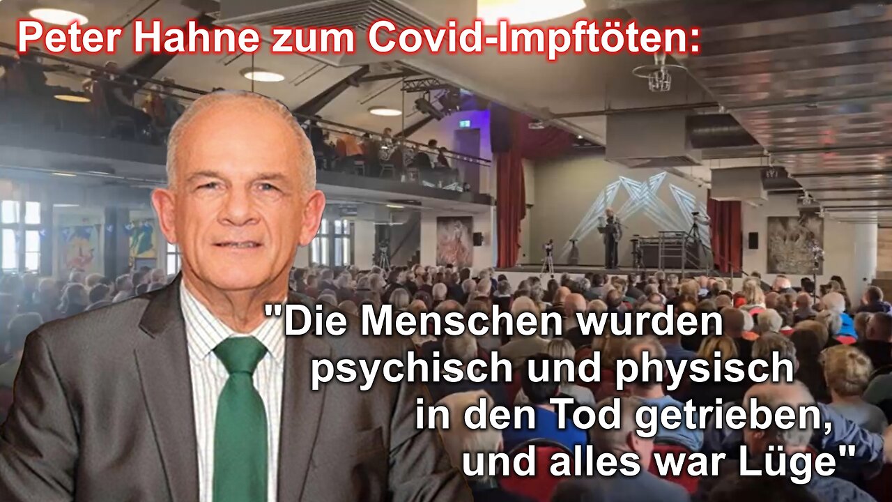 Peter Hahne: "Die Menschen psychisch und physisch in den Tod getrieben, Covid-Impfen alles Lüge"