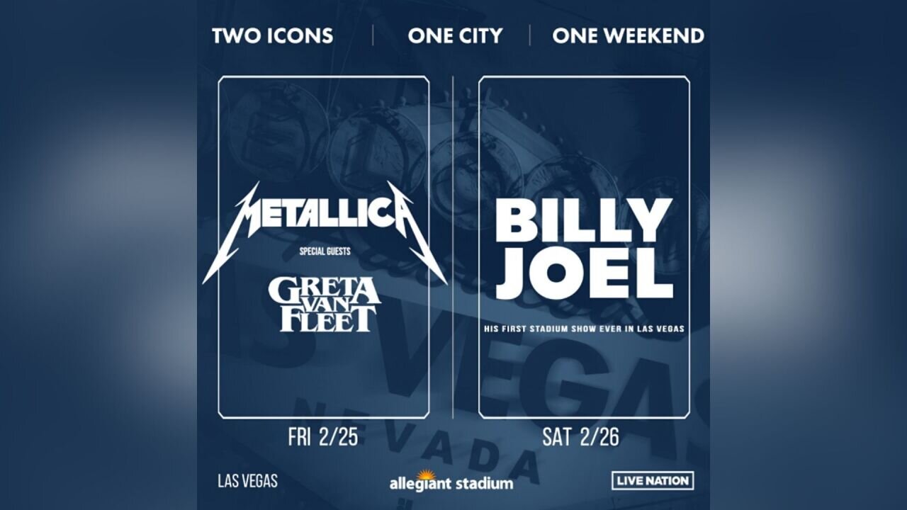 Metallica, Billy Joel to perform in 2022 at Allegiant Stadium in Las Vegas