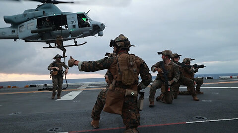 26th MEU(SOC)'s MSPF Conduct Fast Rope Insertion B-Roll