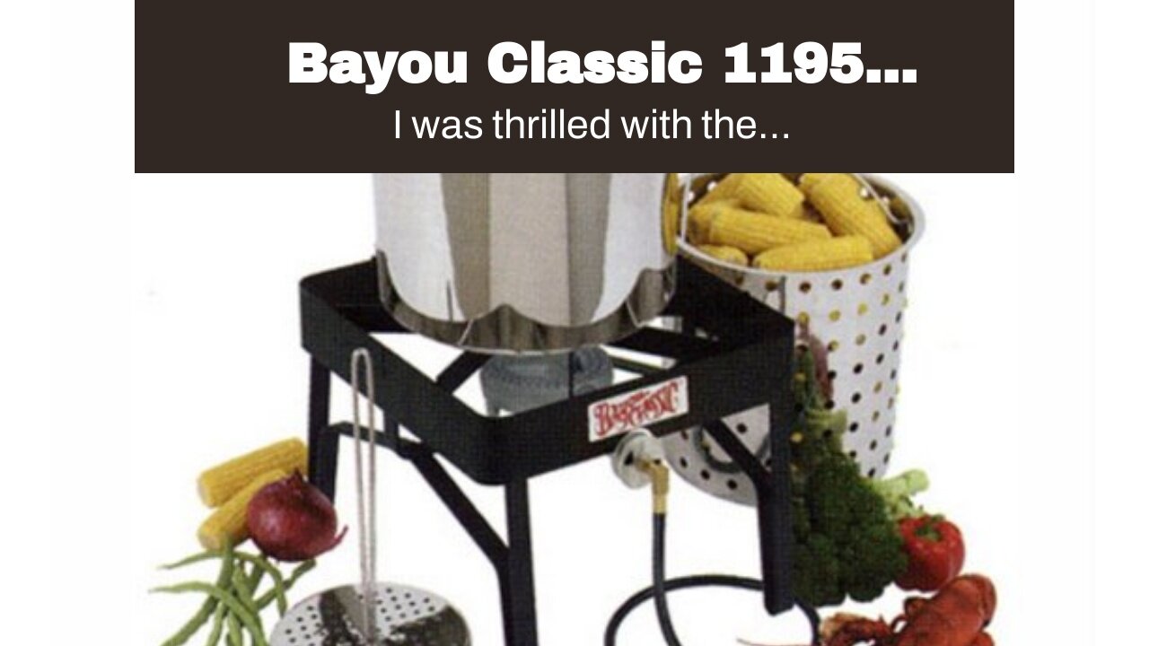 Bayou Classic 1195 Stainless-Steel 32-Quart Turkey-Fryer Kit with Stainless-Steel Burner