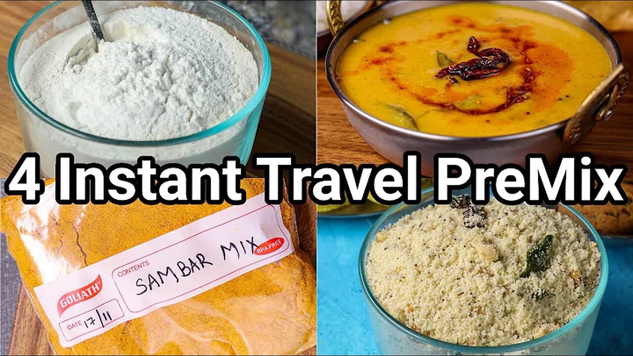 4 Instant Travel Premix Recipes for Complete Meal | Homemade Ready 2 Eat Hostel Ready-mix Recipe