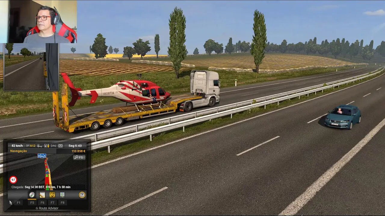 EURO TRUCK SIMULATOR 2 #28 QUE GRANDE ARTISTA EU SOU A CONDUZIR Á DIREITA,HAHAHA