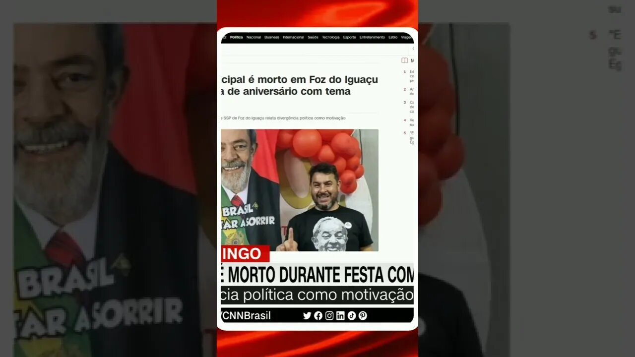 Em que Bolsonaro transformou o Brasil? Guarda municipal é morto durante festa de aniversário do PT