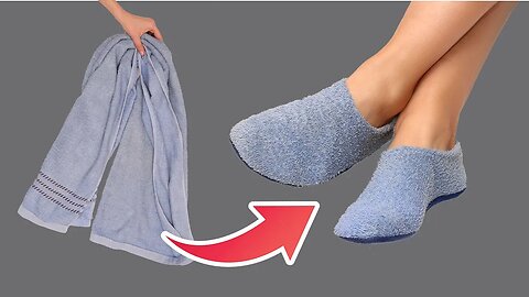 How to sew slippers simply and easily out of an old towel