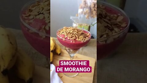 Smoothie de Morango Com Oleaginosas Viverde #shorts